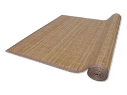 Online Garden Furniture Noisiel Alfombra rectangular de bambú marrón 150 x 200 cm Marru00f3n