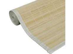 Garden Furniture Alfombra De Salón-Noisiel Alfombra rectangular de bambú natural 120 x 180 cm Beige