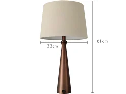 Discount AKUNADECOR Novedad En Sobremesa Con Puerto Usb Modelo Pearl Marron Marru00f3n