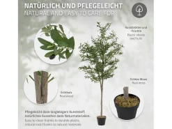 Discount ML-DESIGN Olivo artificial Plantas artificiales Árbol artificial Planta artificial en mace Verde