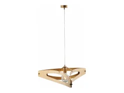 Online Onyx - Lámpara colgante negra y latón bruñido con difusor láser, cable ajustable y 1 luz dorada Dorado
