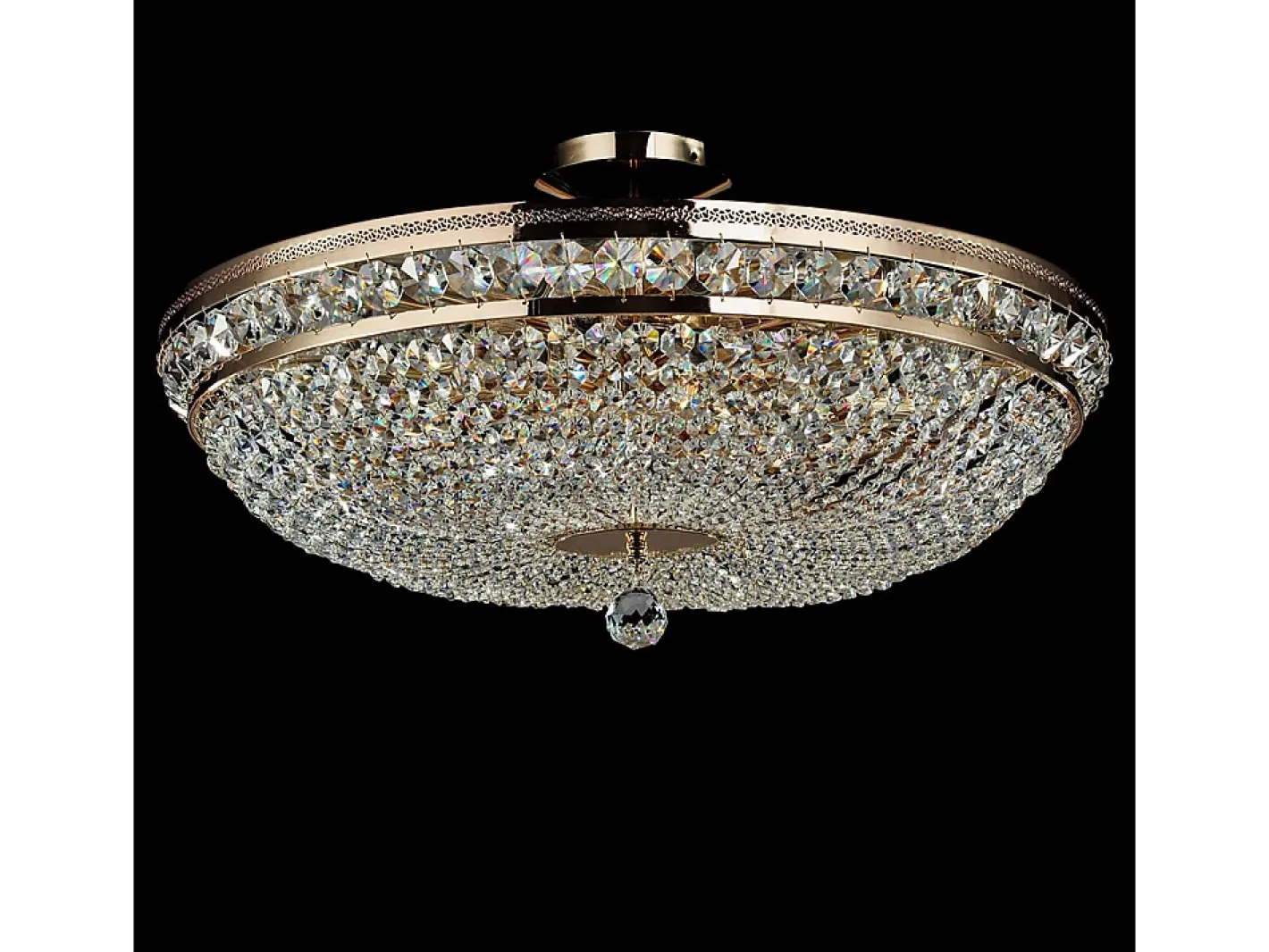 Best Maytoni Ottilia Lámpara de Techo Semi Empotrada Oro & Cristal, 12 Luces, E14 Dorado