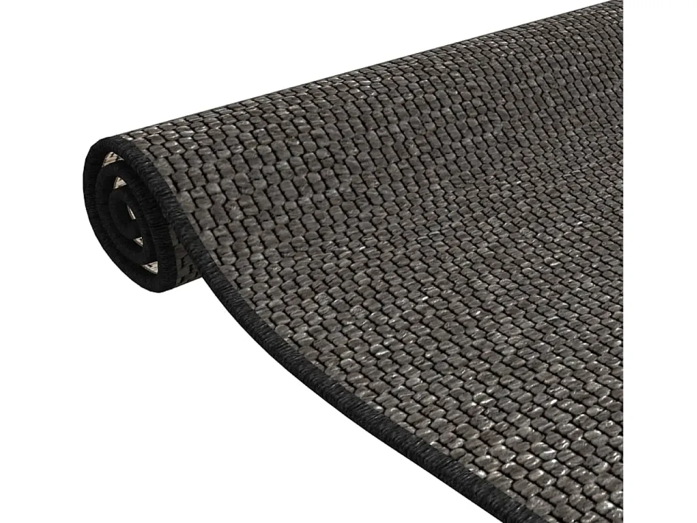 Sale Garden Furniture Overijse Alfombra de pasillo con aspecto sisal 50x100 cm Gris antracita