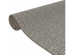Garden Furniture Overijse Alfombra de pasillo con aspecto de sisal plateada 80x150 cm Plateado Clearance