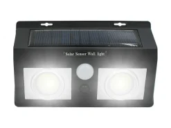 7H SEVENON Iluminación Exterior-Pack 6 Apliques de Pared Solares LED 2 Luces con Sensor Crepuscular y Movimiento 7500K 20000H 7hSevenOn Negro