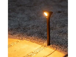 Ledkia Pack 2 Balizas Solar Exterior LED con Pincho Pie 60cm con Detector de Movimiento 3000K Blanco Cálido Negro Best