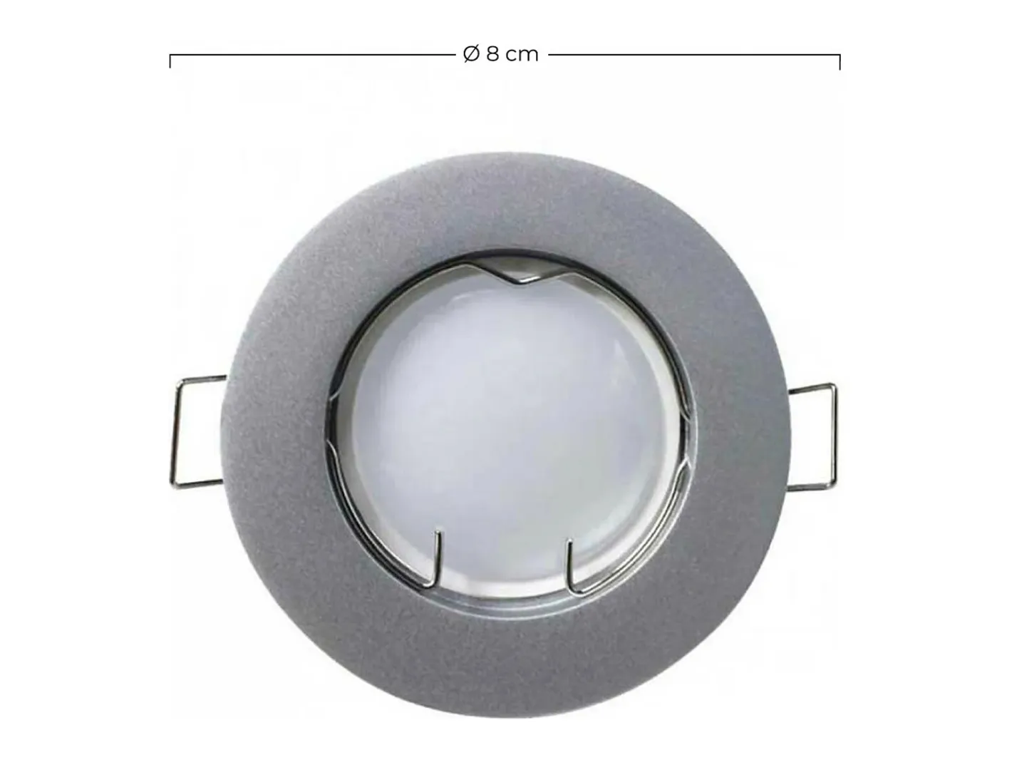 Best 7H SEVENON Pack 3 Focos LED Empotrables Redondos GU10 7W 525lm Ø7cm Aluminio 7hSevenOn Gris