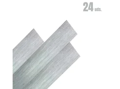 Pack de 24 lamas PVC autoadhesivas 3,34 m² 91,4x15,2 cm Gris Best