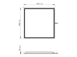 Ledkia Plafón-Pack de 2 Panel LED 60x60 cm 40W 4000lm 3000K LIFUD Cálido Pack de 2 Blanco