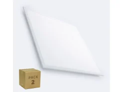 Ledkia Plafón-Pack de 2 Panel LED 60x60 cm 40W 4000lm 3000K LIFUD Cálido Pack de 2 Blanco