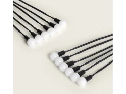 Ledkia Pack de 2 Pinchos LED Solar Exterior LightningBug 3000K Blanco Cálido Multicolor Best