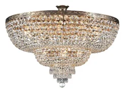 Sale Maytoni Palace Plafón Semi Empotrado Antiguo y Cristal, 14 Luces, E27 Dorado