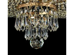 Outlet Maytoni Palace Plafón Semi Empotrado Oro Antiguo & Cristal, 5 Luces, E27 Dorado