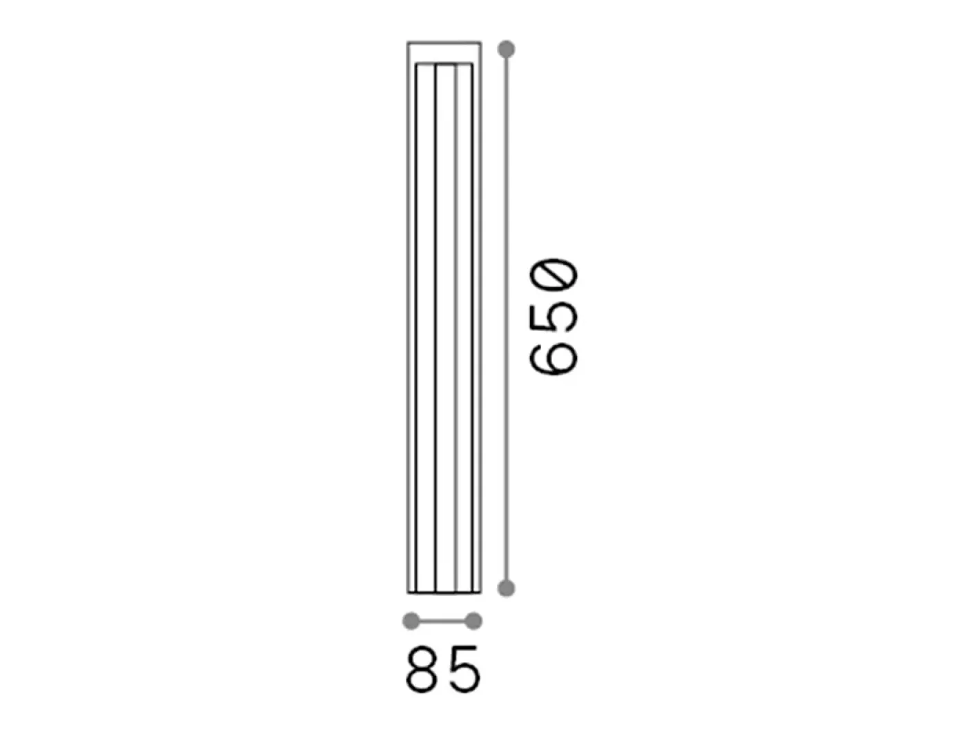 Clearance Ideal Lux Paletto Da Esterno Moderna Kurt Metallo Bianco 1 Luce 12W 4000K Luce Naturale Blanco