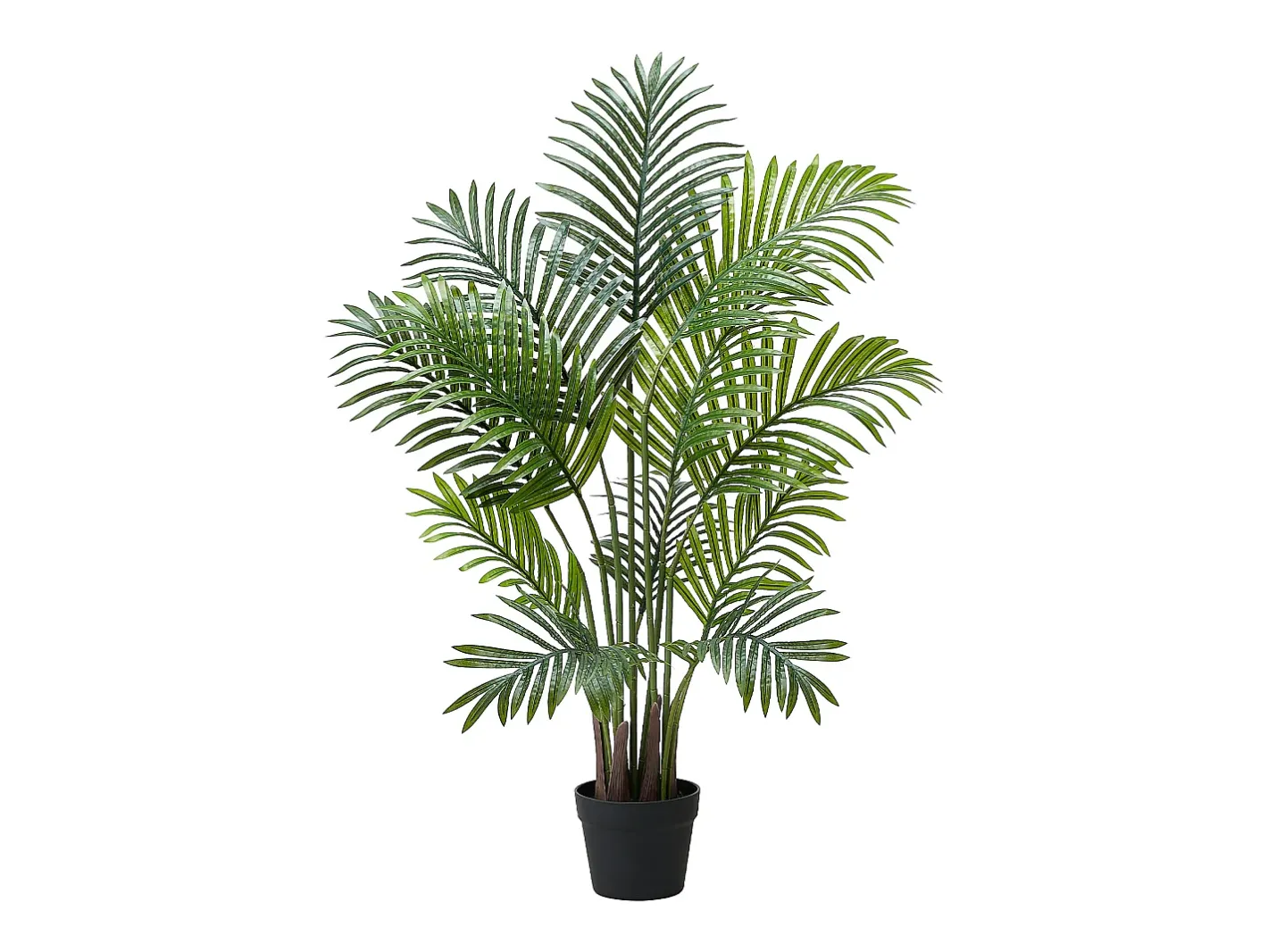 Best Palmera Artificial Areca SucceBuy, 1,2 m, Planta Artificial Tropical en Maceta Blanca, Lote de 2, Falso Árbol Tropical Palmera Areca, Planta Falsa para Oficina Verde