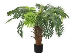 Planta Artificial-Palmera Cycas Artificial con Maceta de 90 cm Verde