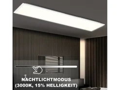 NETTLIFE Panel LED 100x25, luz de techo regulable, largo, retroiluminación RGB, cambio de color, 24 W, oficina, cálido, neutro Blanco