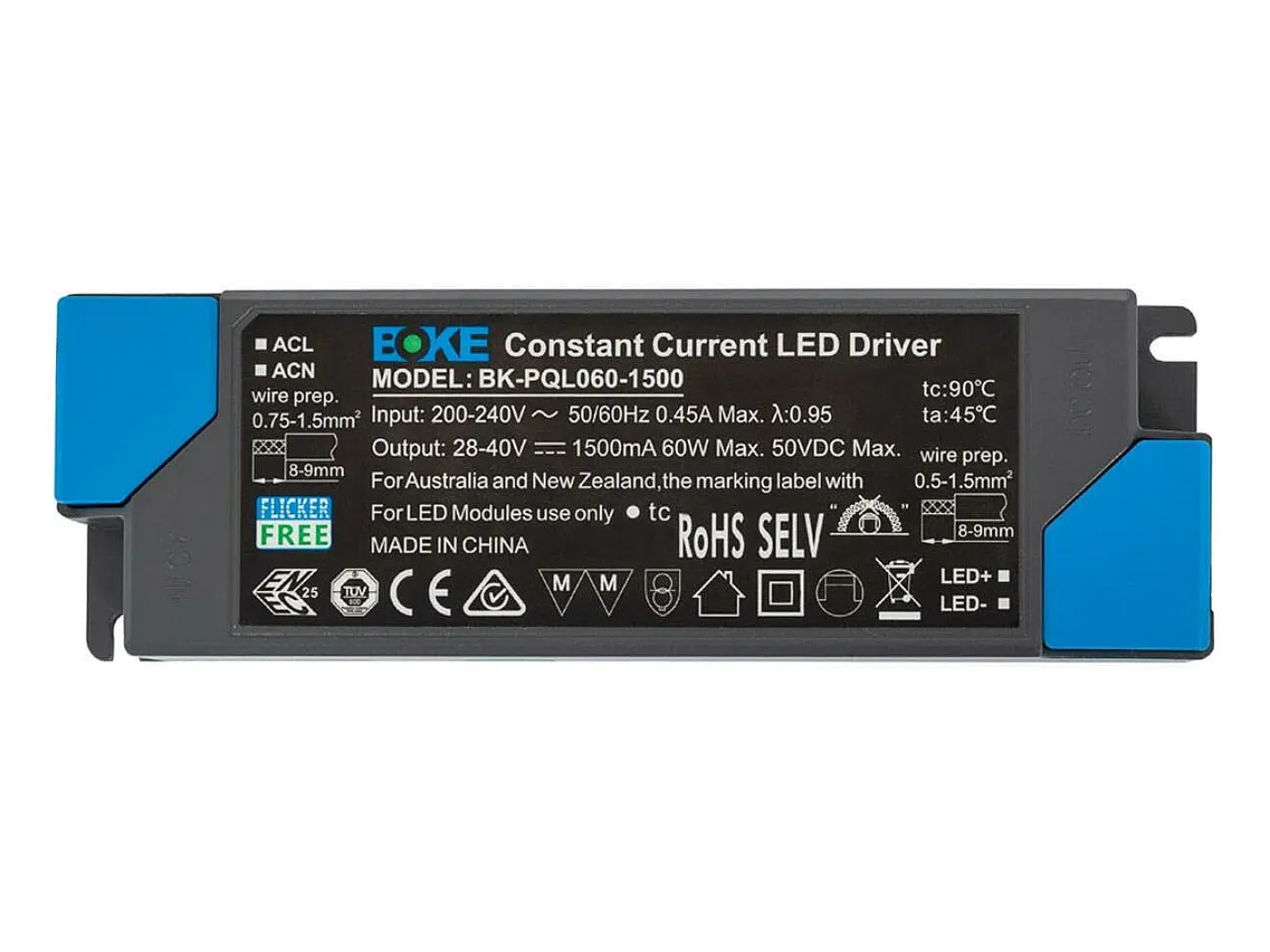 Ledkia Plafón-Panel LED 120x60 cm 60W 6000lm BOKE No Flicker 4000K Individual Neutro Blanco