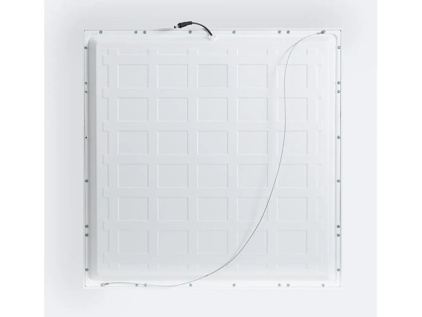 Ledkia Plafón-Panel LED 60x60 cm 40W 4000lm con Caja de Conexiones Rápidas y Cable de Seguridad 6000K Individual Frío OSRAM Blanco