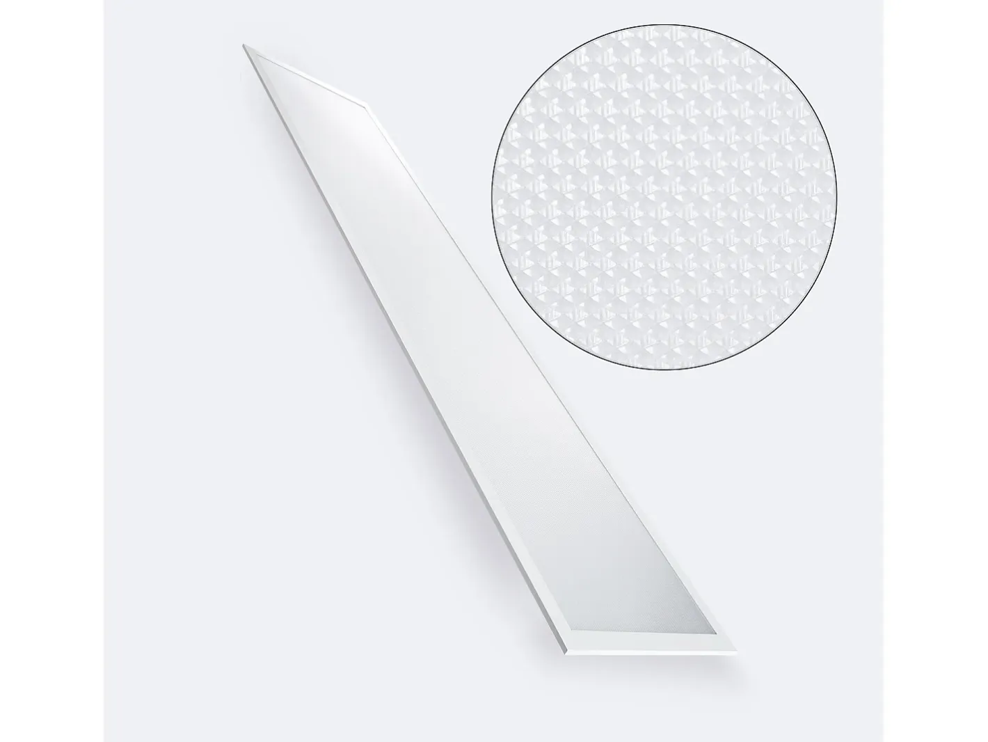 Ledkia Plafón-Panel LED 120x30 cm 40W 4000lm Microprismático UGR17 3000K LIFUD Individual Cálido Blanco