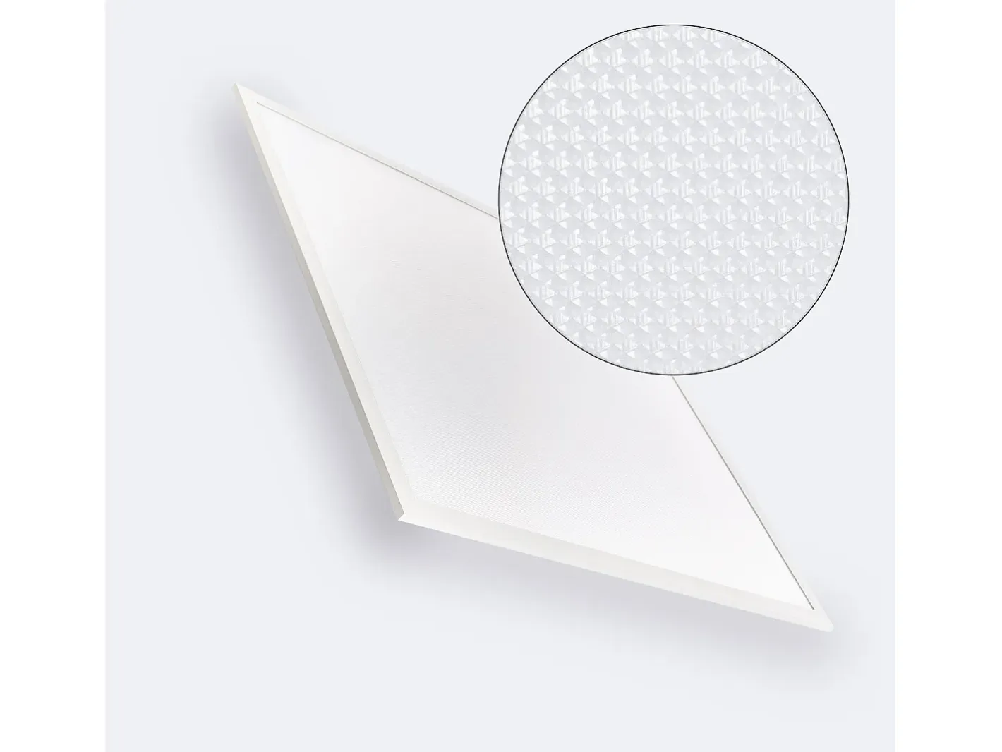 Outlet Ledkia Panel LED 60x60 cm 40W 4000lm Microprismático UGR17 + Kit de suspensión 3000K LIFUD Individual Cálido Blanco