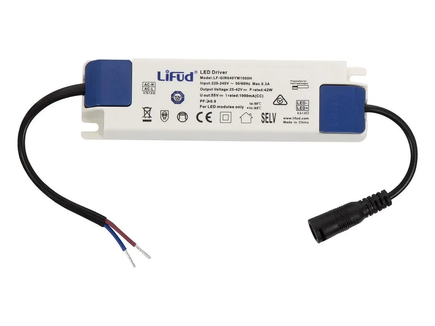 Outlet Ledkia Panel LED 60x60 cm 40W 4000lm Microprismático UGR17 + Kit de suspensión 3000K LIFUD Individual Cálido Blanco