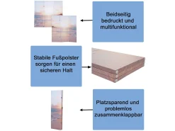 Best MCW Pantalla fotográfica -A83, 180x121cm Océano Rosa / Amarillo