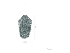 Ledkia Lámpara Suspendida-Pantalla Lámpara Colgante Fibras Naturales Ramé Natural Multicolor