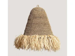 Ledkia Lámpara Suspendida-Pantalla Lámpara Colgante Ratán Rahan ILUZZIA Natural Multicolor
