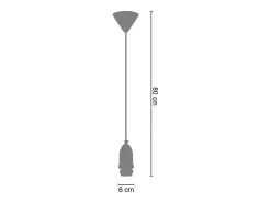 TOSEL Lámpara Suspendida-Pantalla ,madera, ,A80xD6xP6 cm Rosa