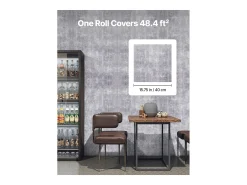 Papel Pintado-Papel Pintado Adhesivo de Pared SucceBuy, 40 cm x 15 m, Rollo Papel Pintado Autoadhesivo en Vinilo, Estilo Industrial Oscuro, para Revestimiento de Pared Gris