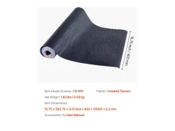 Papel Pintado-Papel Pintado Adhesivo de Pared SucceBuy, 40 cm x 10 m, Rollo Papel Pintado Autoadhesivo Vinilo, Motivo Textura Agrietada Negra, para Revestimiento de Pared Negro