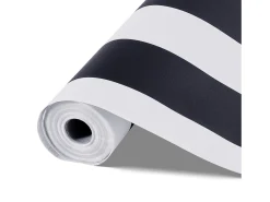 Papel Pintado Adhesivo de Pared SucceBuy, 45 cm x 15 m, Rollo Papel Pintado Autoadhesivo Vinilo, Motivo Geométrico Moderno Negro , Estanco Blanco Sale