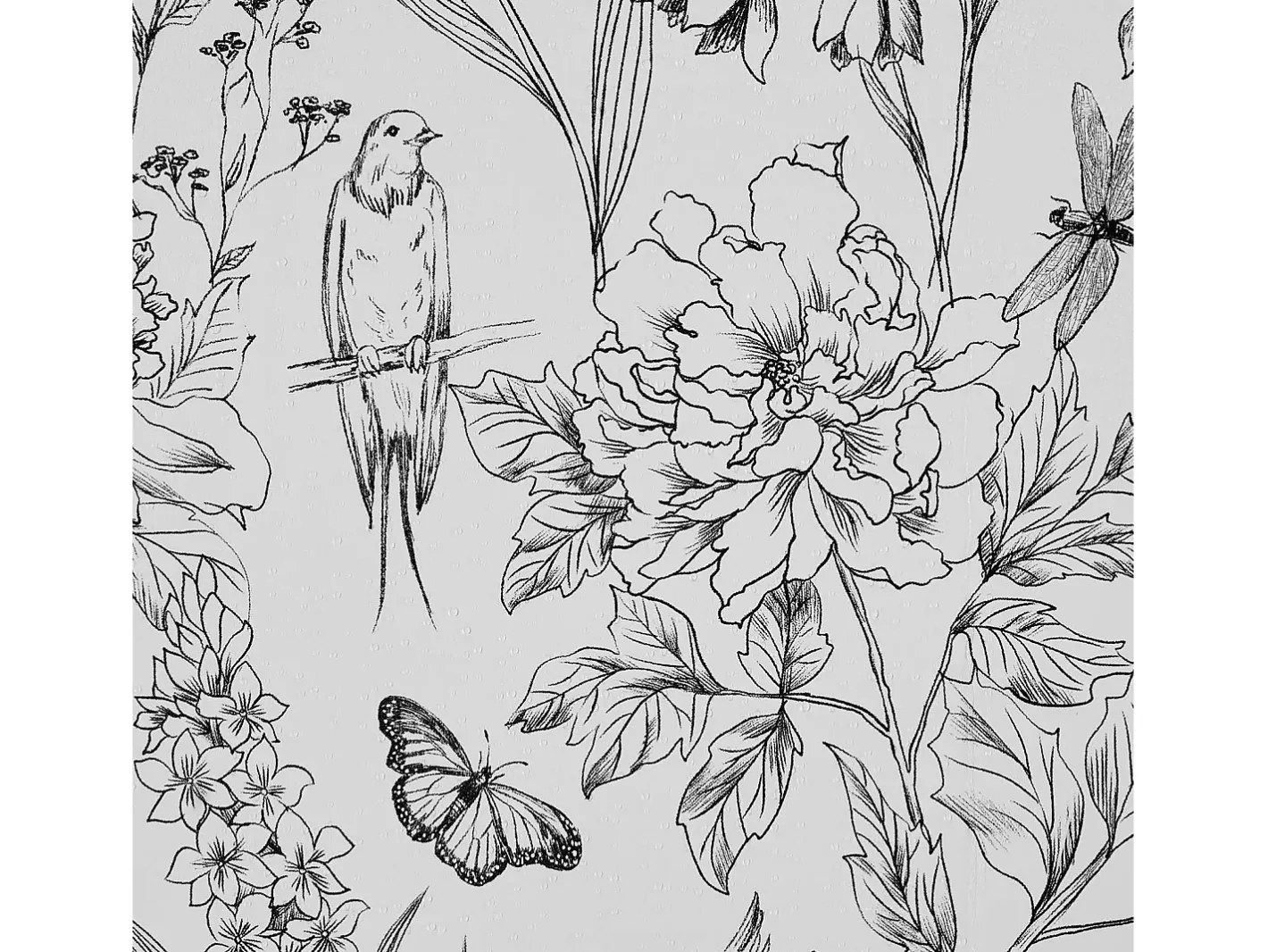 New Papel Pintado Adhesivo de Pared SucceBuy, 45 cm x 10 m, Rollo Papel Pintado Autoadhesivo Vinilo, Motif Floral Botánico , Impermeable Blanco