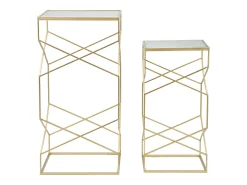 Par de soportes para teléfono de vidrio (50 x 50 x 100 cm - 40 x 40 x 80 cm) Dorado Online