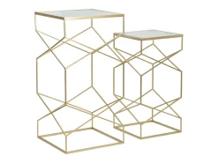 Par de soportes para teléfono de vidrio (50 x 50 x 100 cm - 40 x 40 x 80 cm) Dorado Online