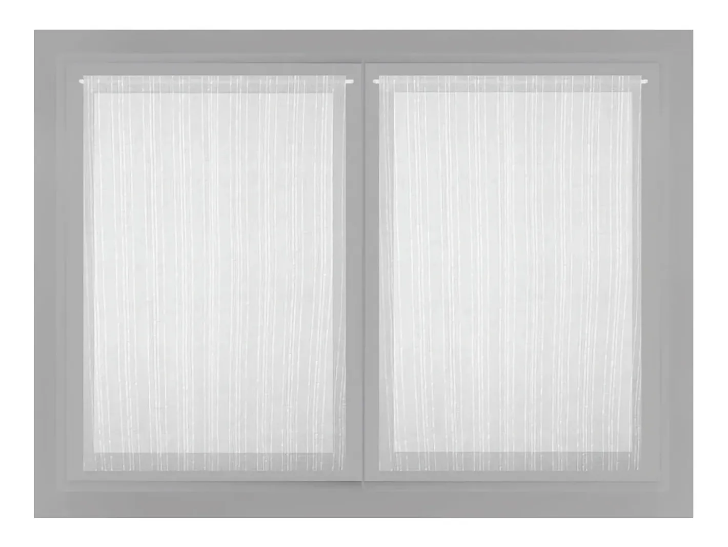 Soleil d'ocre Ropa De Casa-Par de Visillo para ventana 60x90 cm MAELIS Blanco