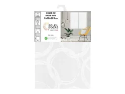 Soleil d'ocre Ropa De Casa-Par de visillos para ventana 60x120 cm CIRCLE, por Blanco