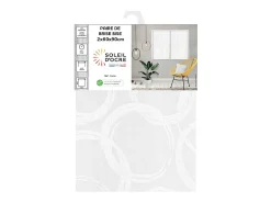 Sale Soleil d'ocre Par de visillos para ventana 60x90 cm CIRCLE, por Blanco