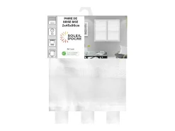 Online Soleil d'ocre Par de visillos para ventana 45x90 cm LOUIS, por Blanco