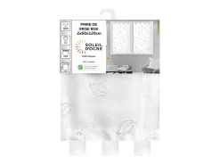Soleil d'ocre Ropa De Casa-Par de visillos para ventana 60x120 cm LAURENE, por Blanco