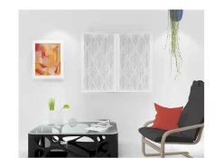 Soleil d'ocre Par de visillos para ventana 45x90 cm MAUD , por Gris Sale