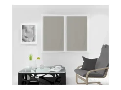Soleil d'ocre Ropa De Casa-Par de visillos 60x120 cm NOEMIE taupe, por Topo
