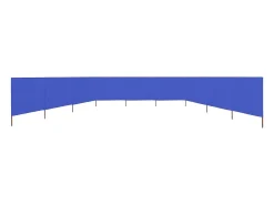 Best Paravientos de playa de 9 paneles tela celeste 1200x80 cm ES849755 Azul