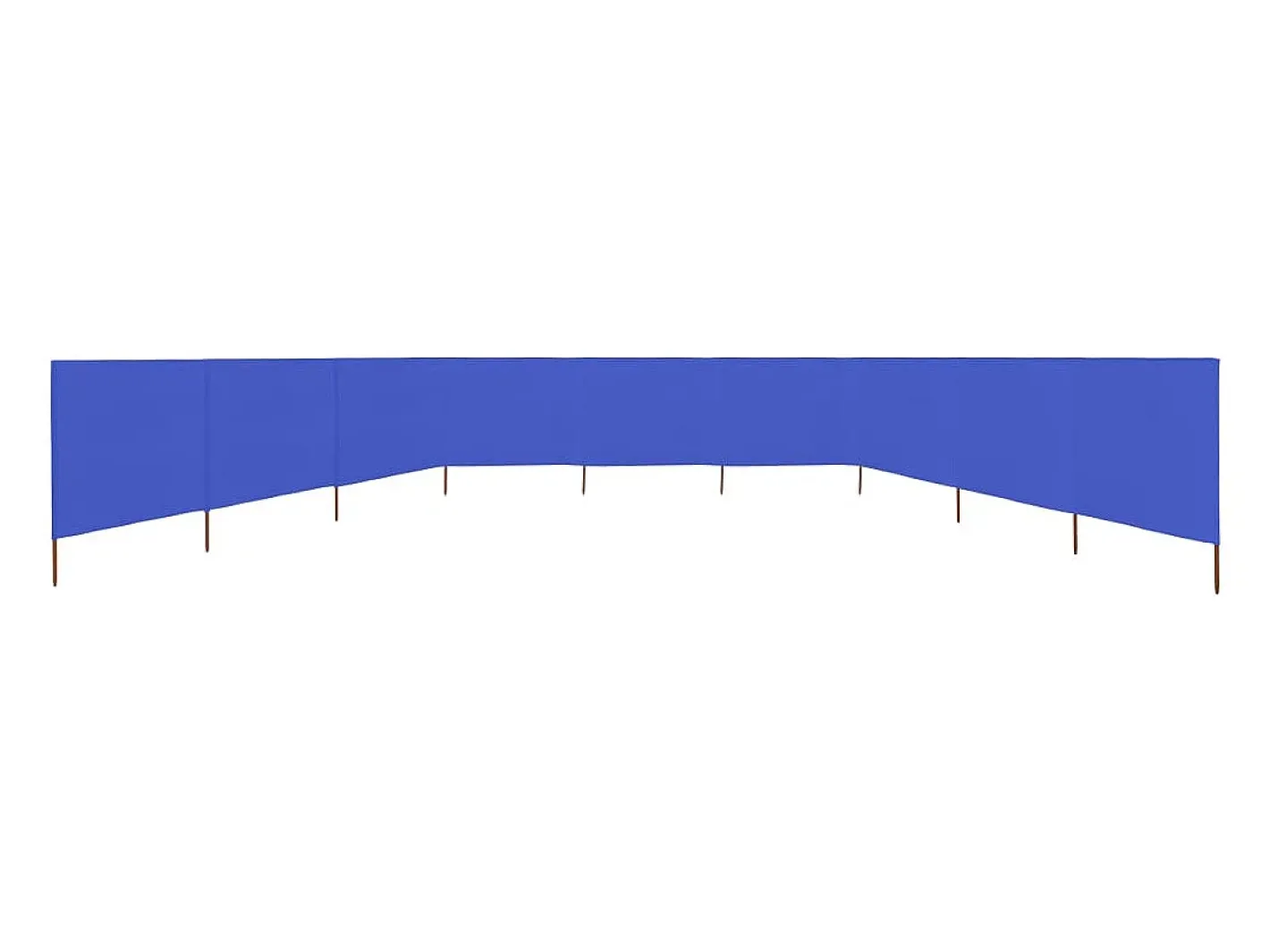 Best Paravientos de playa de 9 paneles tela celeste 1200x80 cm ES849755 Azul