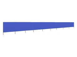 Best Paravientos de playa de 9 paneles tela celeste 1200x80 cm ES849755 Azul