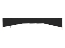 Biombo-Paravientos de playa de 9 paneles tela 1200x80 cm ES630220 Negro