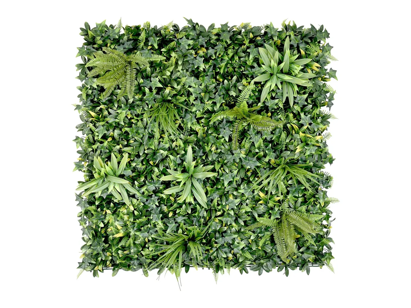 Vente-unique Panel Plantas Artificiales-Pared vegetal sintética , protección anti-UV, pack de 1m², DELVIN Verde