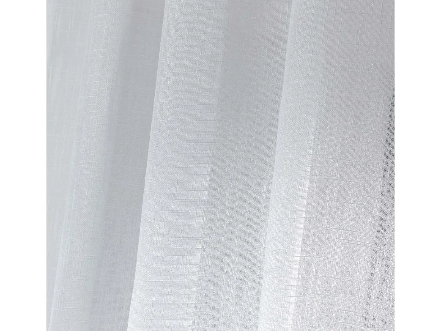 Discount Douceur d'intérieur Pareo de cortinas efecto lino Blanco