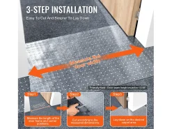Sticker-Película de Protección de Alfombra, SucceBuy Alfombra Protectora para Gatos 38 cm × 1.10 m PVC Antiarañazos Antideslizante Transparente